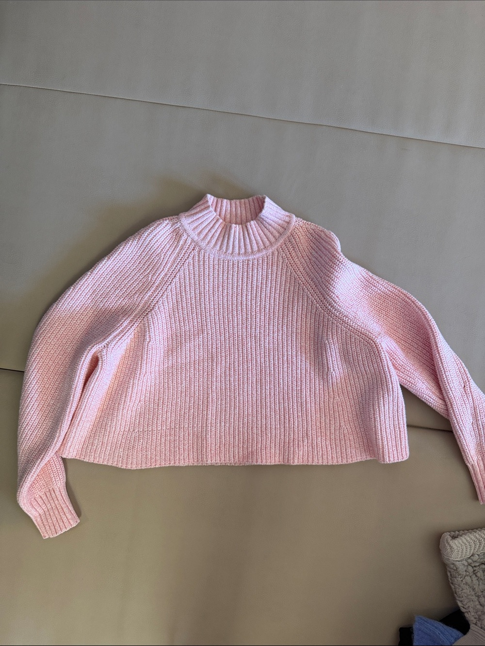 Club Monaco cropped pink sweater